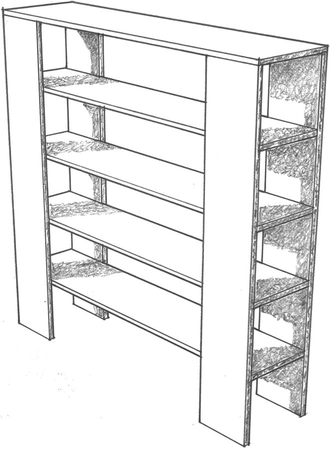 Bookshelf Donald Judd Furniture, Donald Judd Shelves